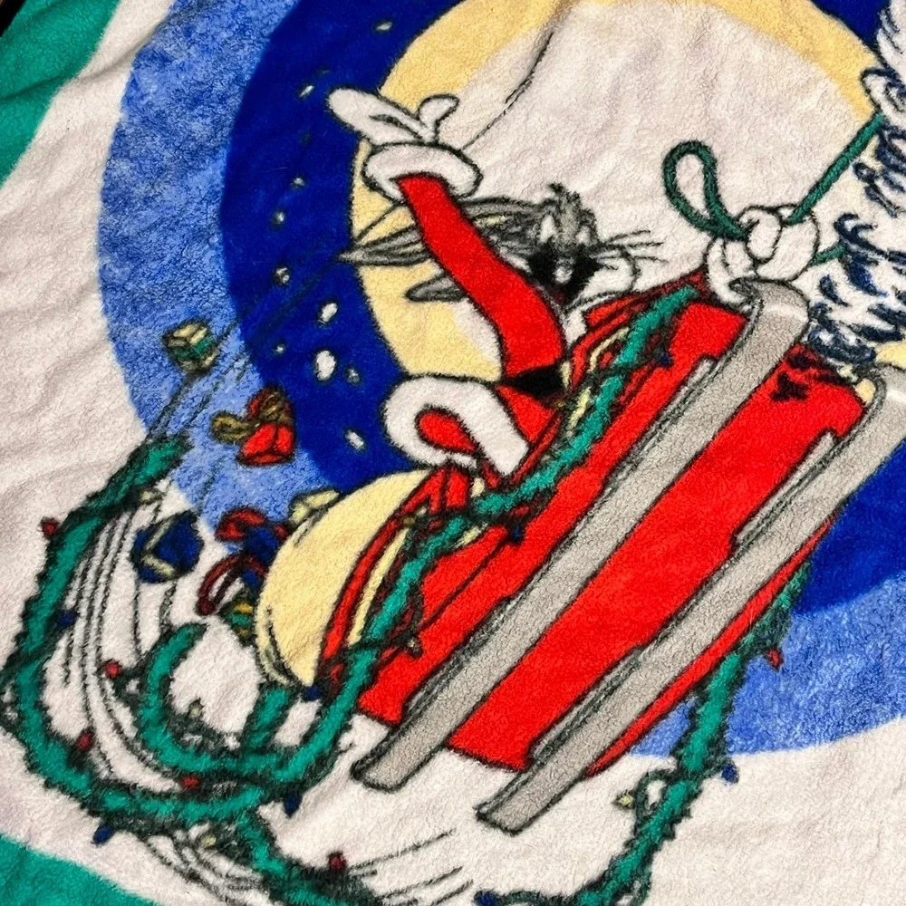 Looney Tunes‎ Tasmanian Devil Christmas Throw Blanket Holiday 59 x 50 Taz